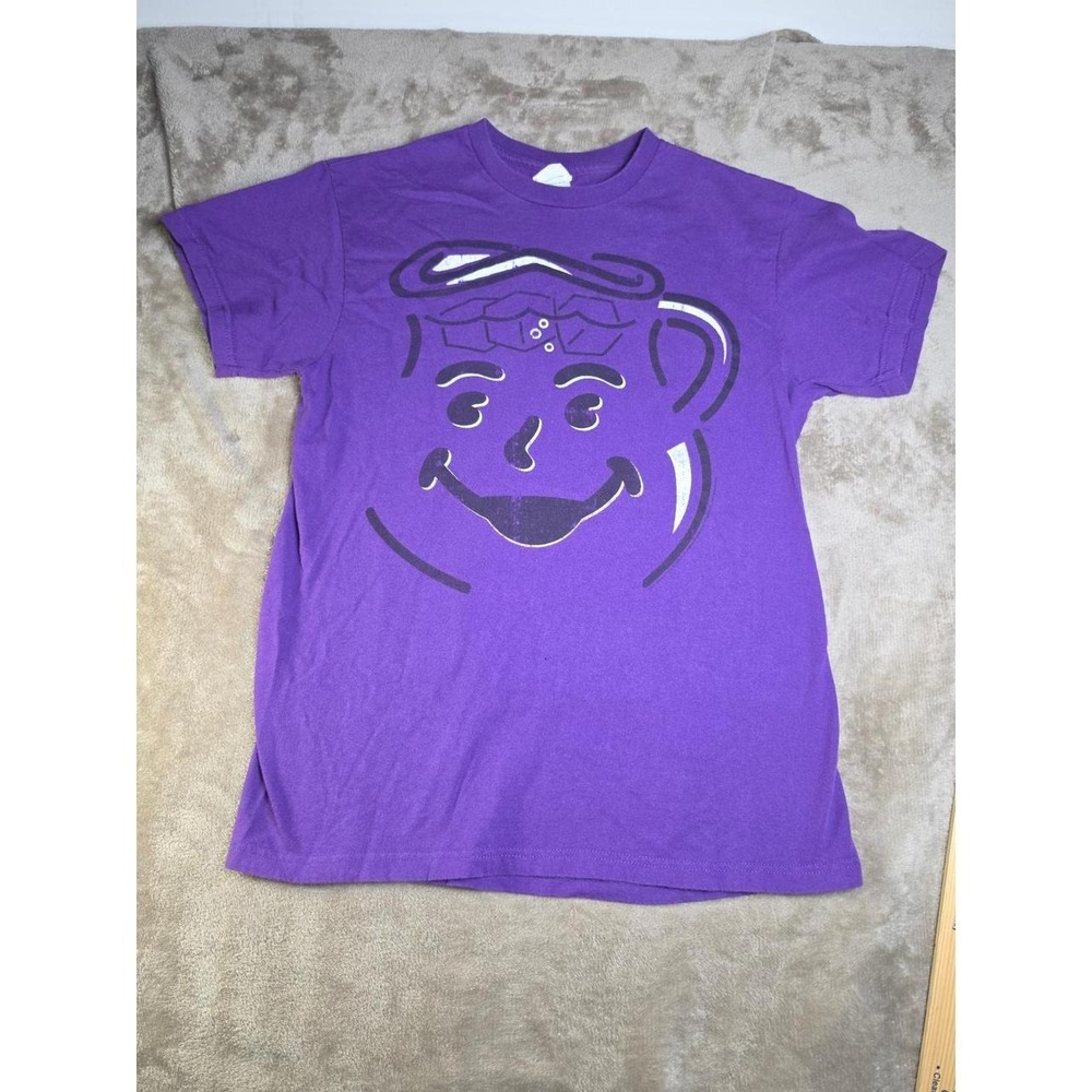Kool-Aid Man Purple Graphic T-Shirt Delta Pro Weight Mens Medium Cotton Tee